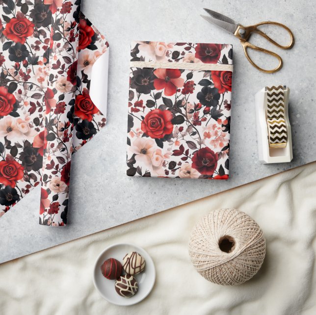 Colourful Rose Destination Wrapping Paper (Crafts)