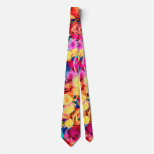 Colourful Rose Tie