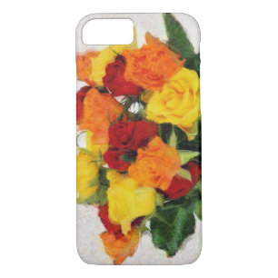 Colourful roses bouquet painting Case-Mate iPhone case