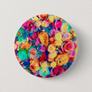 Colourful Roses Button Bouquet Flowers
