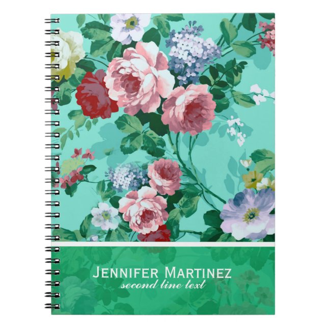 Colourful Roses & Flowers 2 Notebook (Front)