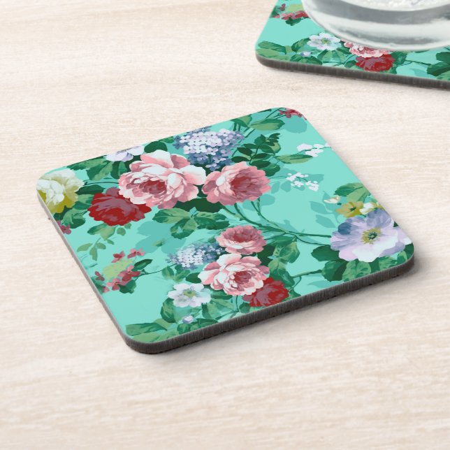 Colourful Roses & Flowers Coaster (Left Side)