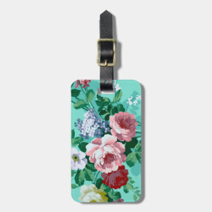 Colourful Roses & Flowers Luggage Tag