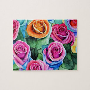 Colourful Roses Jigsaw Puzzle