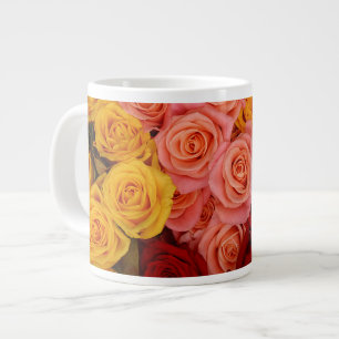 Colourful Roses Large Coffee Mug