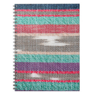 Colourful rough Fabric Texture, Pattern, Backgroun Notebook