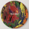 Colourful round button design by NorJ Art