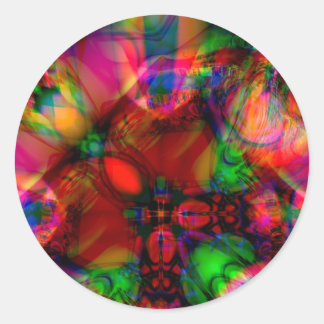 Colourful round sticker