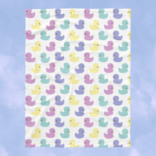 Colourful Rubber Duckies Baby Kids Fleece Blanket