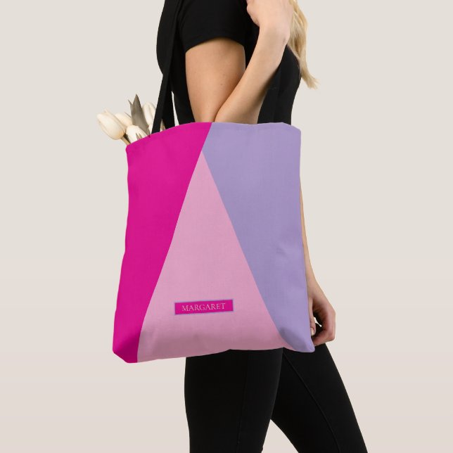 Colourful Rush trendy Modern Minimal tote bag (Close Up)