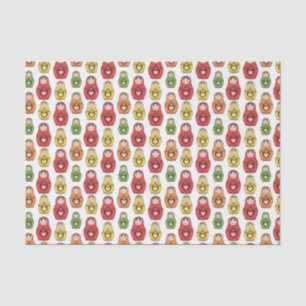 Colourful Russian Dolls Pattern Tissue Paper