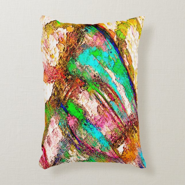 Colourful - Rustic and rough like roughcast Decorative Cushion (Front(Vertical))
