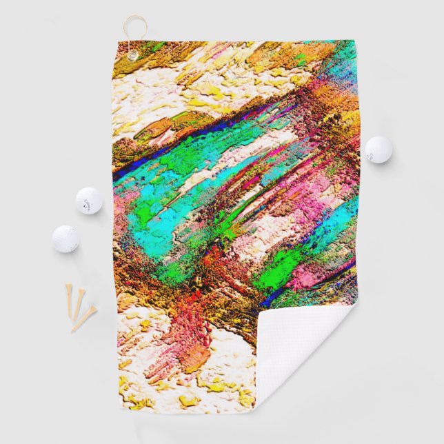 Colourful - Rustic and rough like roughcast Golf Towel (InSitu)