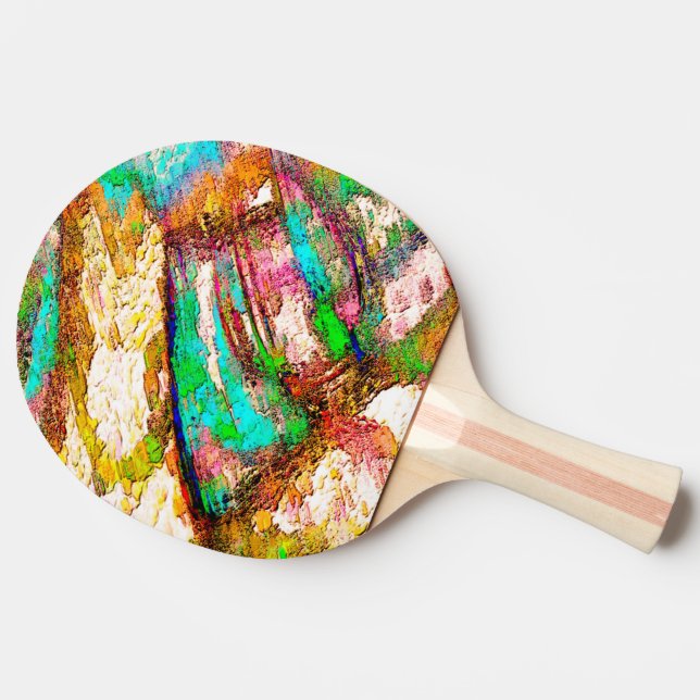 Colourful - Rustic and rough like roughcast Ping Pong Paddle (Side)