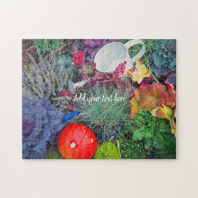 Colourful rustic autumn garden jigsaw puzzle (Horizontal)