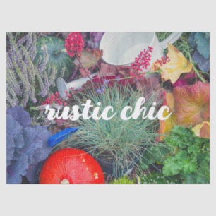 Colourful rustic autumn garden tissue paper