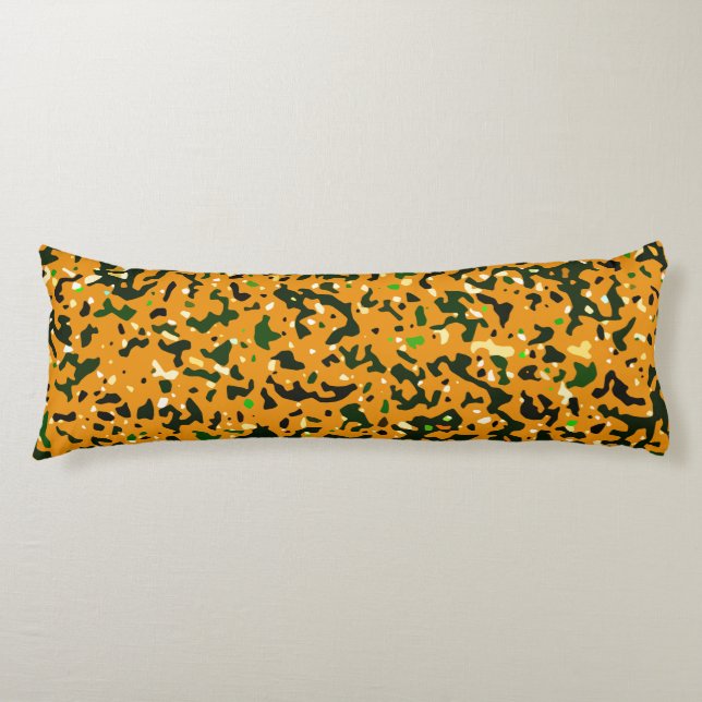 Colourful Rustic Camo Camouflage Pattern Body Cushion (Front)