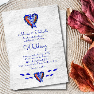 Colourful Rustic Embroidery Art Mexican Wedding Invitation