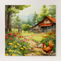 Colourful Rustic Farmhouse Puzzle