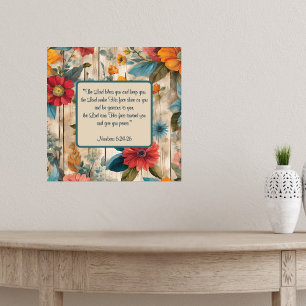 Colourful Rustic Flowers Customisable Poster