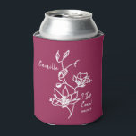 Colourful Rustic I Do Crew Bridesmaid Bridal Party Can Cooler<br><div class="desc">Botanical floral against a colourful rustic marsala-burgundy makes a standout bridesmaid gift for your bridal party.  Easily customise with name and event date of choice.  Gift keepsake for the bachelorette party,  bridal party,  maid of honour,  and more.</div>