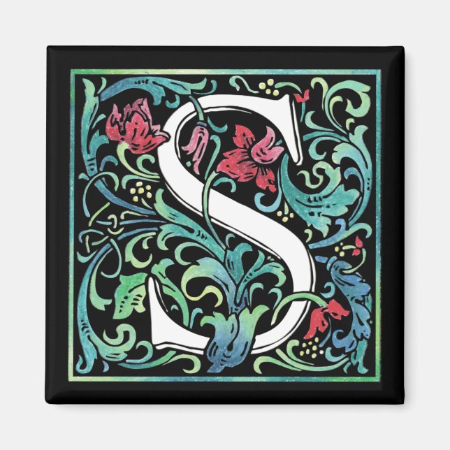 Colourful S Monogram Magnet (Front)