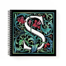 Colourful S Monogram Spiral Notebook