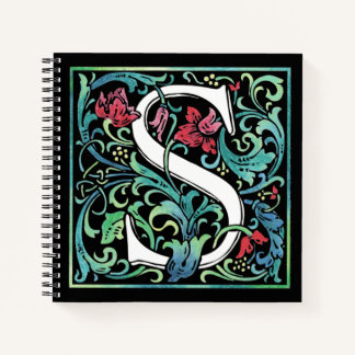 Colourful S Monogram Spiral Notebook