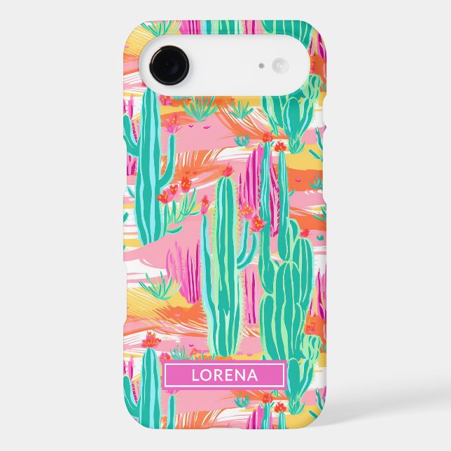 Colourful Saguaro Cacti Personalised (Back)
