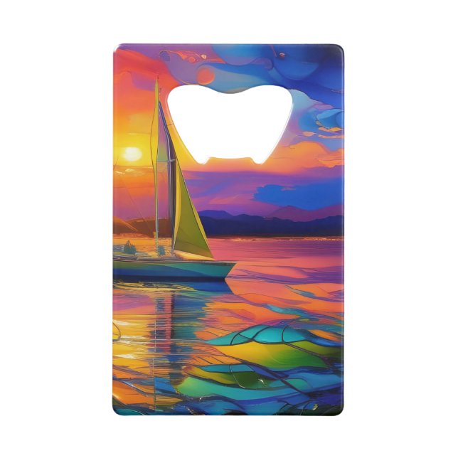 Colourful Sailboat / Lighthouse AI ART (Front)
