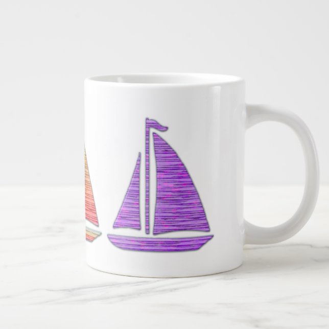 Colourful Sailboat Speciality Mug (Right)