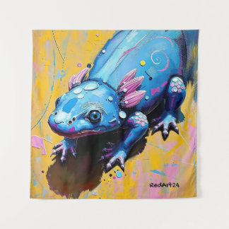 Colourful Salamander Wall Art – Endangered Amphibi Tapestry