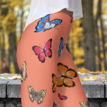 Colourful Salmon Pink Butterflies Pattern Leggings<br><div class="desc">Graceful Style, Bold Comfort: Add a flutter of charm to your day with these Butterfly leggings! Featuring a colourful, eye-catching design, they offer both beauty and comfort for every occasion. Whether you’re lounging or on the go, these leggings will take your look to the next level. Get yours before they...</div>