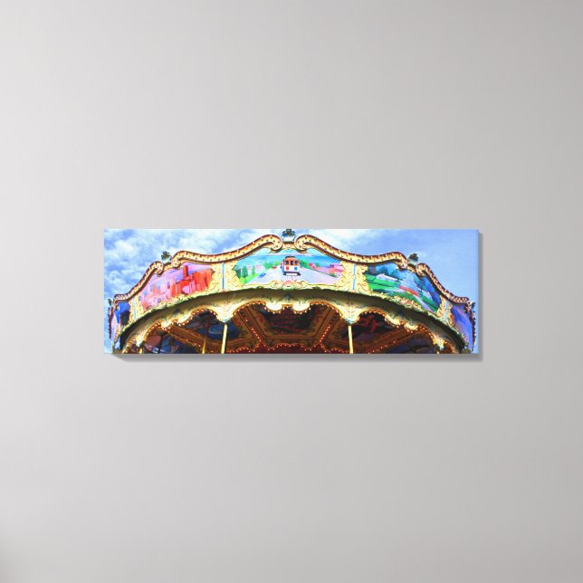 Colourful San Francisco Carousel Canvas Print (Front)