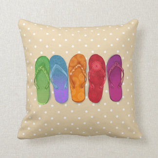 Colourful Sandals Flip-flops beach party Cushion