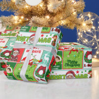 Colourful Santa Merry Christmas Wrapping Paper