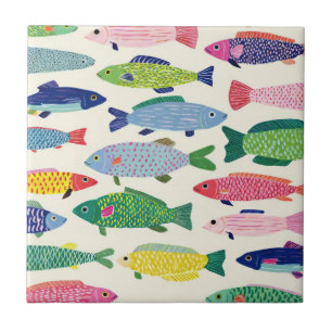 Colourful Sardines Seamless Pattern (1) Tile