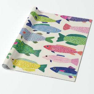 Colourful Sardines Seamless Pattern (1) Wrapping Paper