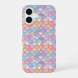 Colourful Scale Mermaid Pattern iPhone 16 Case