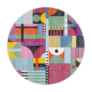 Colourful Scandinavian: Cheerful Pattern Mix. Cutting Board