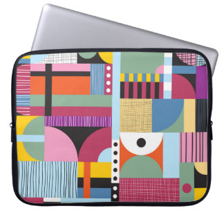 Colourful Scandinavian: Cheerful Pattern Mix. Laptop Sleeve