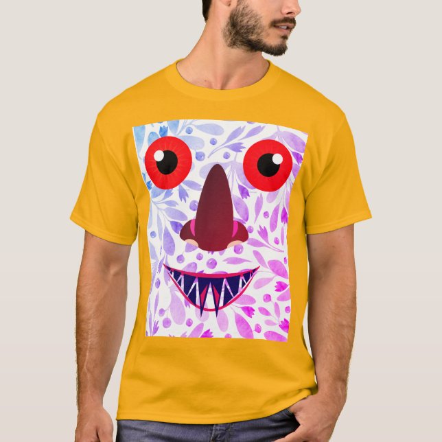 Colourful Scary Ghost T-shirt design (Front)
