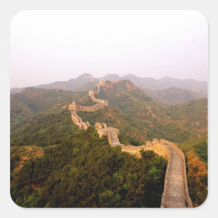 Colourful scenic at the great Wall of China in Square Sticker