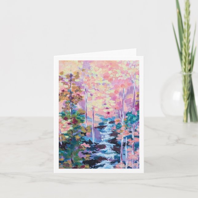 Colourful Scenic Do More Thank You Card (Front)