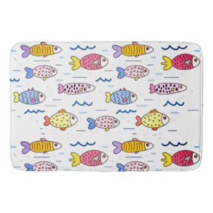 Colourful School of Fish Bath Mat