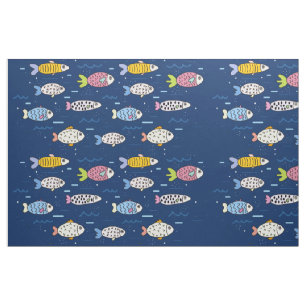 Colourful School of Fish Fabric