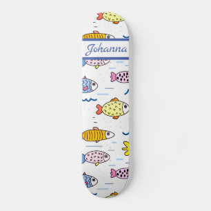 Colourful School of Fish  Skateboard