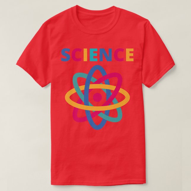 Colourful Science Biology Atom Premium  T-Shirt (Design Front)