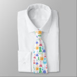 Colourful Science / Chemistry Pattern Tie<br><div class="desc">This tie makes a great,  unique gift for any science lover or teacher.  Show your appreciated for all science with this stylish and funny tie.</div>