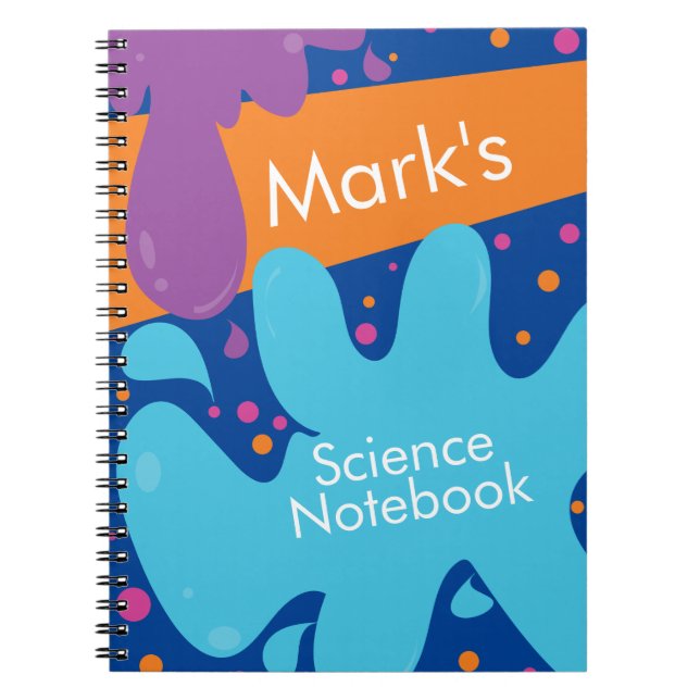 Colourful Science Lab Chemistry  Slime Notebook (Front)